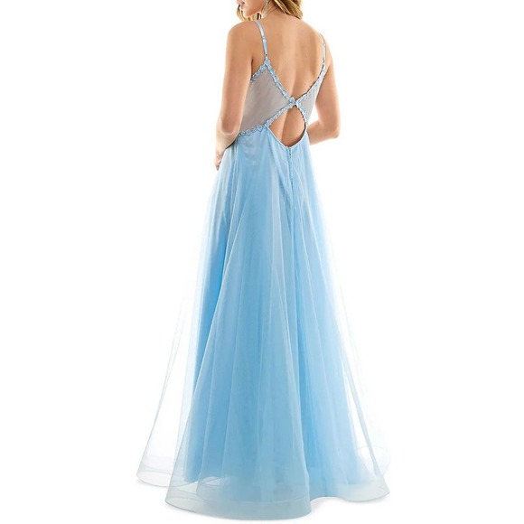 Say Yes to the Prom Juniors' Embroidered Applique Gown | 13/14 Jr - Picture 2 of 4